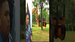 Heavy Machinery Effortlessly Uprooting Trees with Power❗reactionreactionvideovideoreactiontech [upl. by Larimer]