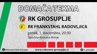 12KROG  1B DRL  MOŠKI 202324 RK GROSUPLJE  RK FRANKSTAHL RADOVLJICA PRENOS [upl. by Nahpets713]