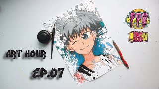 ART HOUR EP07  killua zoldyck hunter x hunter painting timelapse FPH CHANNEL thailand [upl. by Mala]