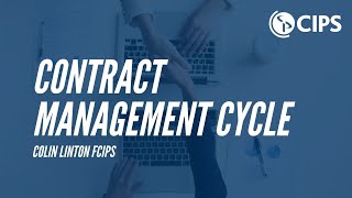 The CIPS Contract Management Cycle  CIPS [upl. by Naaitsirhc]