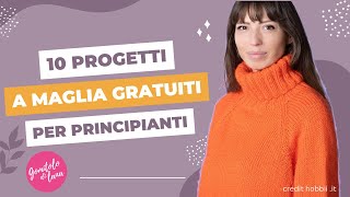 🧶 10 progetti a maglia gratuiti per principianti 🥢 [upl. by Hedveh717]