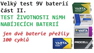 Nabíjecí 9V baterie  test životnosti [upl. by Leay78]