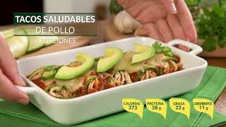 Tacos Saludables de Pollo y Calabaza  Nutrioli [upl. by Louanna]