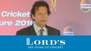 MCC Spirit of Cricket Cowdrey Lecture  Imran Khan [upl. by Tenom571]