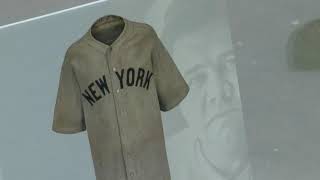 Asta record per la maglia cimelio di Babe giocatore di baseball New York Yankees USA  agosto 2024 [upl. by Neeli]