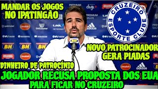 MEIA RECUSA PROPOSTA DOS EUA PARA DEIXAR O CRUZEIRO  NOVO PATROCINADOR E IPATINGÃO [upl. by Isaacson]