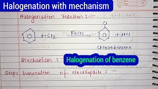 Halogenation of benzene with mechanism by unil yadav sir UNILCLASSES [upl. by Eiramanad]