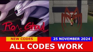 ALL CODES WORK RoGhoul ALPHA ROBLOX  NEW CODES  NOVEMBER 25 2024 [upl. by Elish]