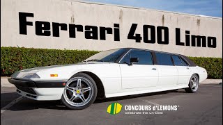 1981 Ferrari 400 Limousine [upl. by Annawat]