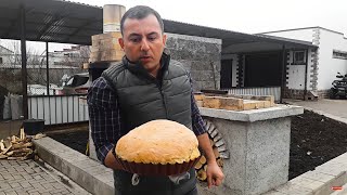 Home backed Bread  Cooking in the oven  Georgy Kavkaz [upl. by Hammock]