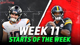 Starts and Sits of Week 11 Bo Nix is a MUST Start  The Fantasy Reaction Show [upl. by Notlrahc]