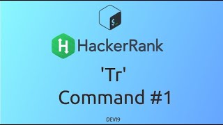 25 Tr Command 1  HackerRank Linux Shell shellscripting hackerrank coding 837 [upl. by Akvir]