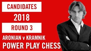 World Chess Candidates 2018  Berlin  Round 3  Aronian v Kramnik [upl. by Kitrak]