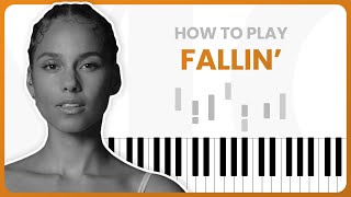 How To Play Fallin By Alicia Keys On Piano  Piano Tutorial PART 1Free Tutorial [upl. by Atarman]