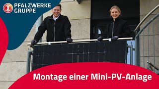 Montage MiniPV Balkongeländer Flachdach [upl. by Thun]