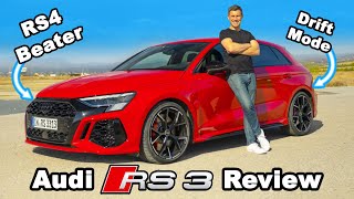 New Audi RS3 review  its 060mph amp 14 mile will blow your mind [upl. by Eiggem96]