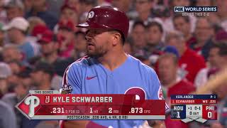 Kyle Schwarber Leadoff Home Run  2022 World Series Game 5 4K HDR [upl. by Ammann]