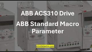 ABB ACS310 drive ABB standard macro parameter amp programming in english [upl. by Clay]