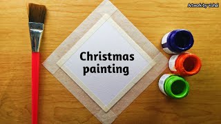 Christmas Special painting for beginners  Merry Christmas Drawing  Easy watercolor painting [upl. by Iggy408]