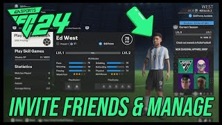 HOW TO INVITE YOUR FRIENDS TO YOUR PRO CLUBS TEAM FC 24 [upl. by Lancelle763]