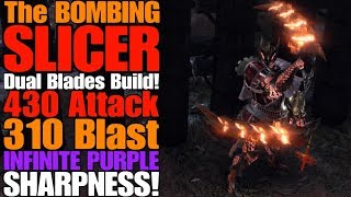 MHW Iceborne  The Bombing Slicer Dual Blades Build Safis Shatterclaws [upl. by Illah]