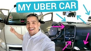 INSIDE MY UBER amp LYFT CAR Cleaning Accessories Layout [upl. by Ailes]