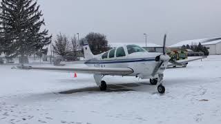 Beechcraft Bonanza F33 StartUp LHPP [upl. by Berger]