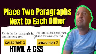 How to Place Two Paragraphs Next to Each Other HTML and CSS Tutorial [upl. by Randee]