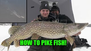 Ice Fishing for Big Pike  Everything you need to know [upl. by Trebloc909]