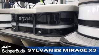 2022 Sylvan 22 Mirage X3 TriToon Boat Tour SkipperBuds [upl. by Ecirtnas]