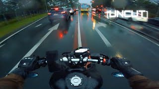 UNCUT INTO THE STORM  YAMAHA MT09 AKRAPOVIC  QUICKSHIFTER 4K [upl. by Hippel]