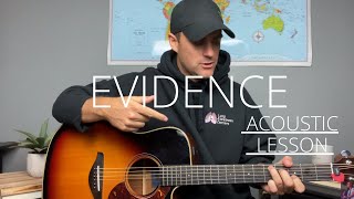 Josh Baldwin  Evidence  Acoustic Guitar LessonTutorial EASY [upl. by Caines]