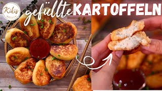 Unglaublich leckere gefüllte KARTOFFELTASCHEN 🤤 Vegetarisches Fingerfood mit Kartoffeln [upl. by Syst]