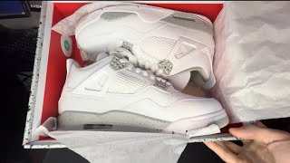 Air Jordan 4 “White Oreo” Unboxing amp Shoe Review ❄️ ft hifootru [upl. by Kennet]