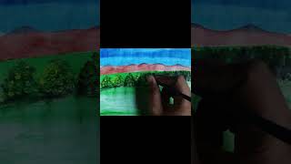 drawing world youtubeshorts shortsvideo reusewastage water colour rough paperbeautiful art [upl. by Htepsle]