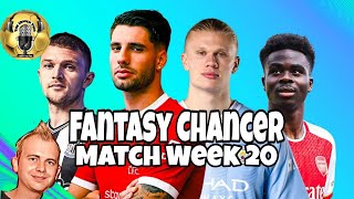 Fantasy Chancer  Match Week 20 [upl. by Mot861]