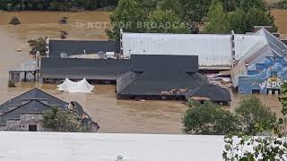 09282024 Asheville NC  Catastrophic Flooding  Buildings Destroyed or Underwater  No PowerComm [upl. by Ilak]