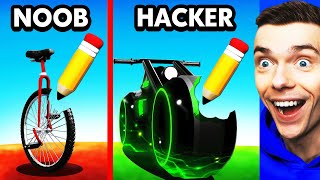 Drawing NOOB BIKE vs HACKER BIKE [upl. by Ymma]