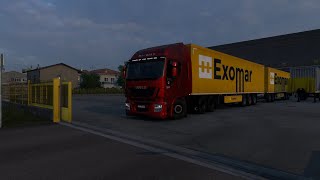 CIDADE APERTADA para UM RODOTREM pesado NO IVECO HIWAY 460 eurotrucksimulator2 PARTE 1 [upl. by Ardnajela]