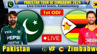 PAKISTAN vs ZIMBABWE 1st ODI Match LIVE COMMENTARY  PAK vs ZIM ODI Live Match24TH November 2024 [upl. by Losiram]