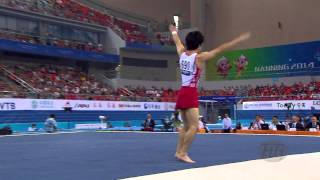 KATO Ryohei JPN – 2014 Artistic Worlds Nanning CHN – Qualifications Floor [upl. by Cristiona]