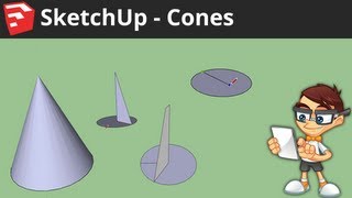 SketchUp Drawing a Cone Point and Flat [upl. by Naed629]