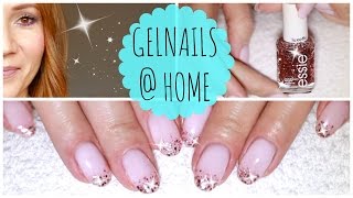 GELNÄGEL SELBER MACHEN TUTORIAL💜 DIY NATÜRLICHE NAGELVERSTÄRKUNG mit GEL [upl. by Damas882]