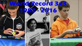 World Records rubiks cube 3x3 19822016 [upl. by Ahsiekyt658]