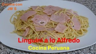 LINGUINI A LO ALFREDO  RECETAS  COCINA PERUANA [upl. by Derfnam333]