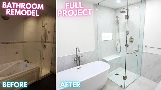 Master Bathroom Renovation  How To  Timelapse [upl. by Jodi]