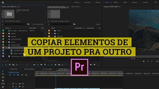 Copiar Elementos de um Projeto Pra Outro no Premiere [upl. by Ellertnom]