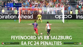 FEYENOORD VS RB SALZBURG PENALTIES UCL EAFC24 GAMEPLAY [upl. by Hole]