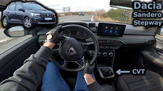 2021 Dacia Sandero Stepway TCe 90 CVT  POV test drive [upl. by Orhtej]