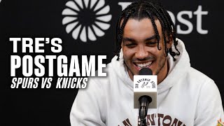 Tre Jones Postgame Press Conference vs New York Knicks  3292024 [upl. by Luapleahcim982]